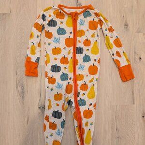 Little Sleepies Autumn Harvest Bamboo Viscose Zippy 2-Way Zip Sleepwear, 12-18M